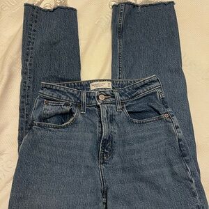 Abercrombie & Fitch Women's Straight Leg Blue Jeans